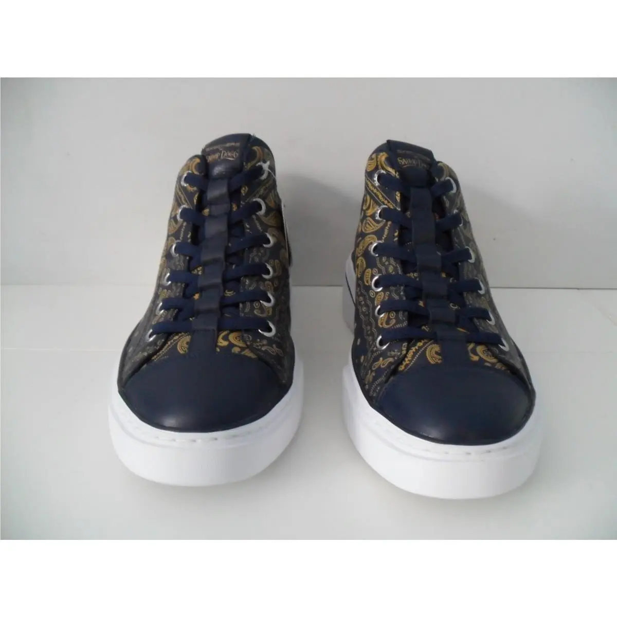 Skechers shoes - Premium Leather Slip-ins Snoop One - Double G - 251017 NVY - Navy Blue & Gold 19