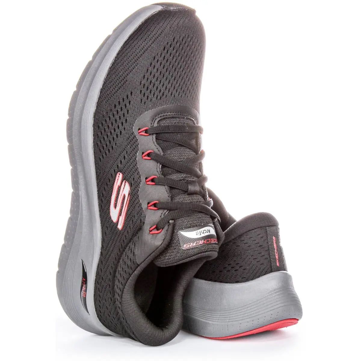 Skechers shoes - BLACK RED 2