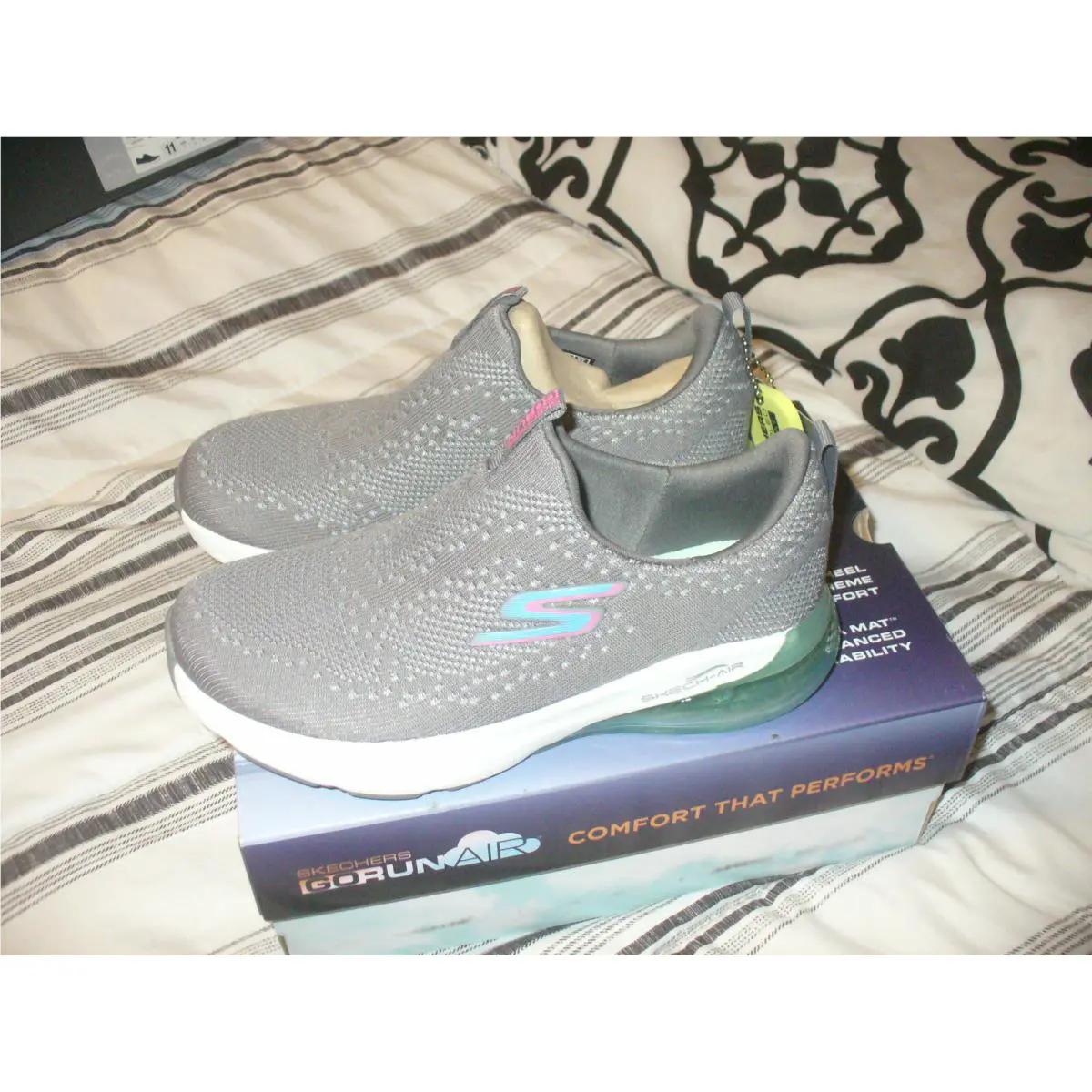 Skechers shoes - GO-RUN-AIR - SGRAH73876632006 - Gray-mixed trim 3