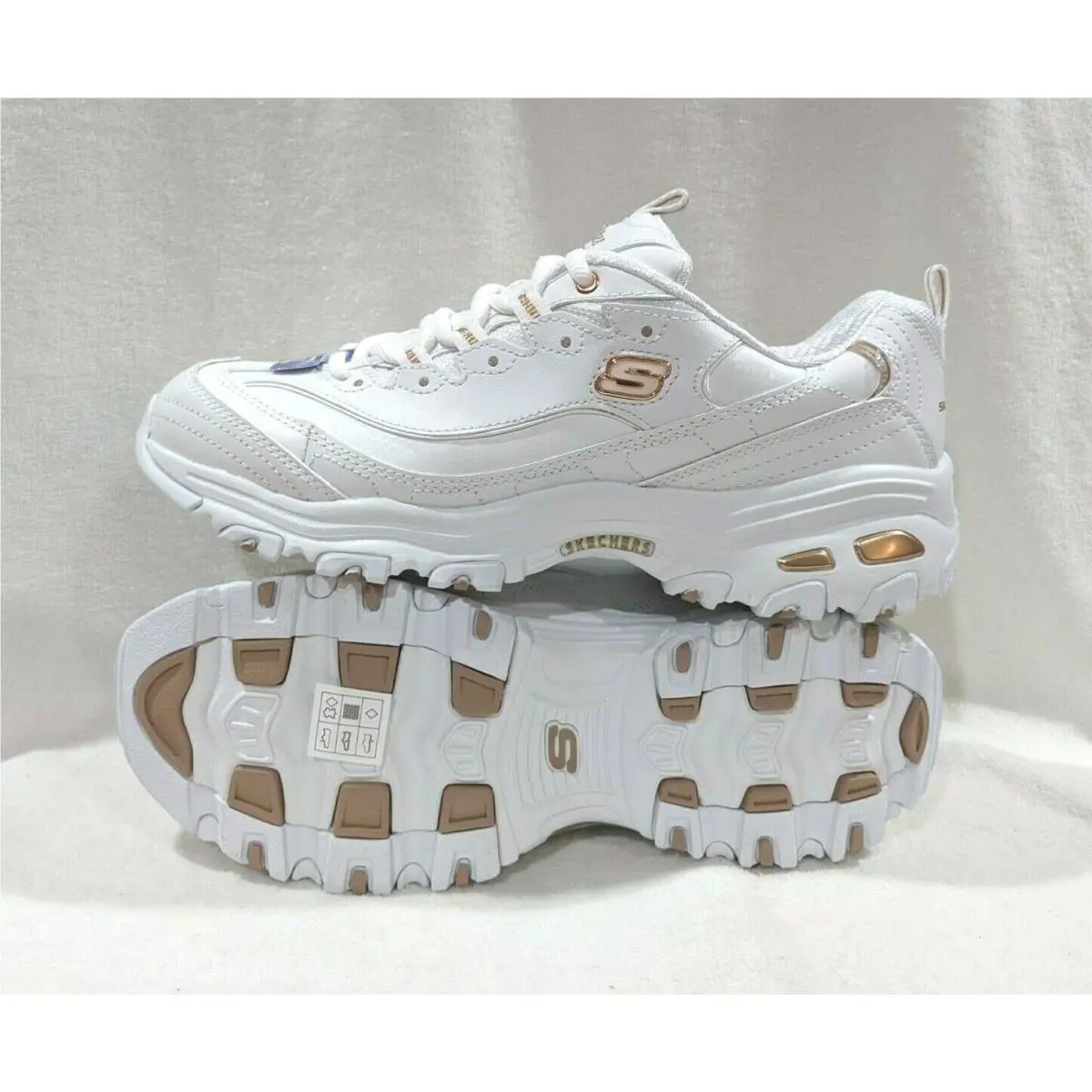 Skechers shoes - Skechers D`Lites Fresh Start - Fresh Start - 11931/WTRG - White/Rose Gold 8
