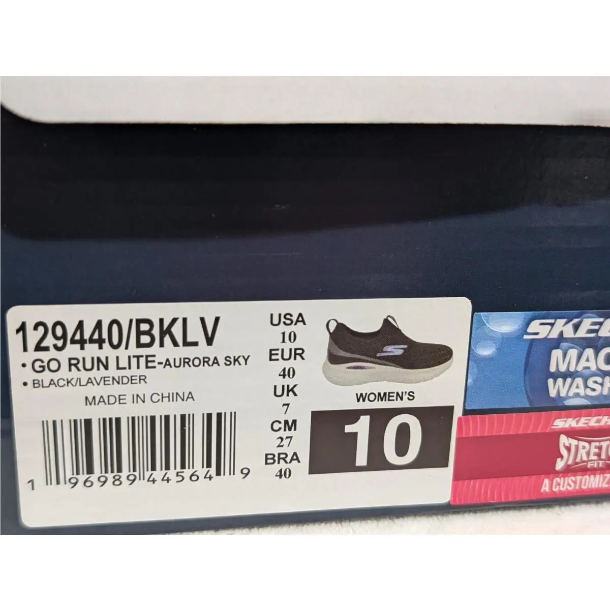 Skechers shoes - Skechers Go Run Lite Aurora Sky - 129423/NVAQ - Black/Lavender 8