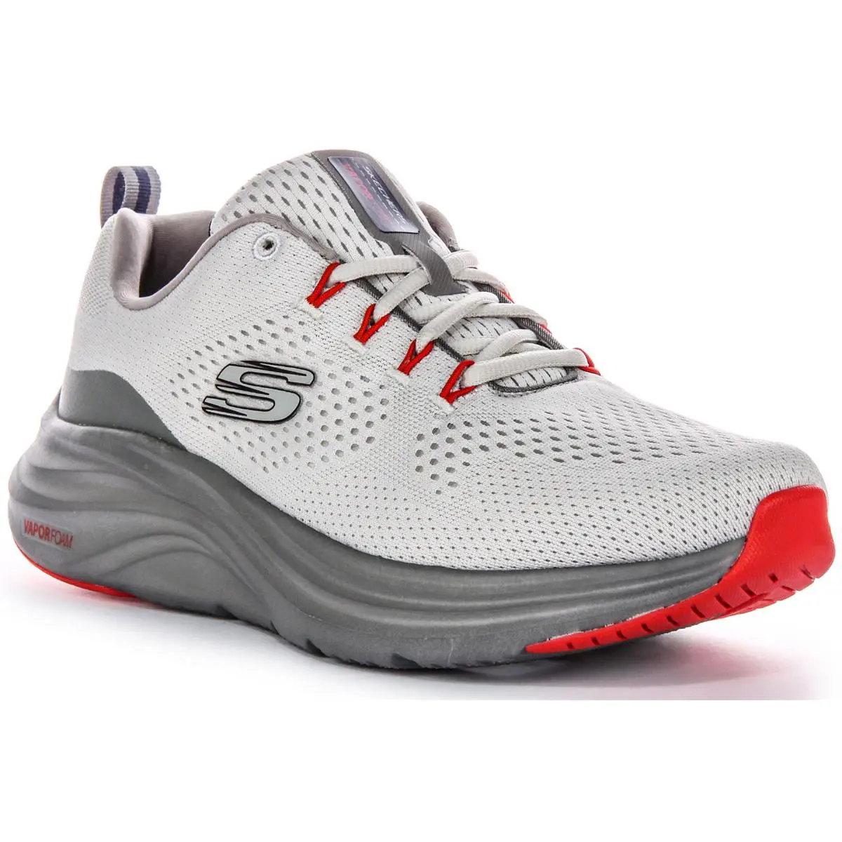 Skechers Vapor Foam Mens Sneaker In Grey Orange Size US 8 - 13 - GREY ORANGE