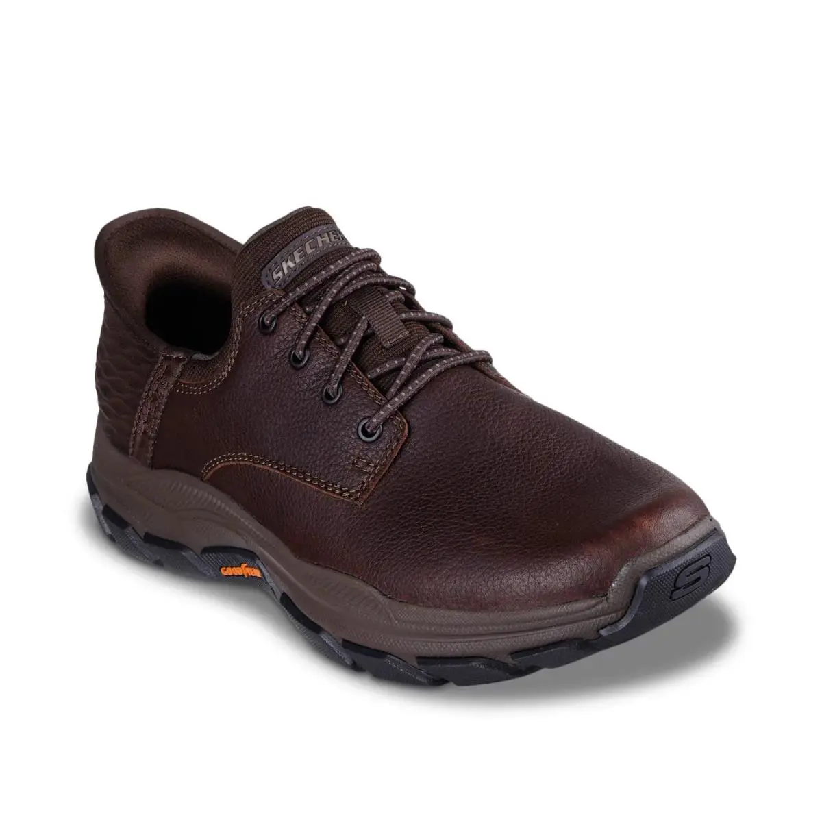 Man`s Athletic Sneakers Skechers Relaxed Fit Respected Garrett.sneaker - Dark Brown