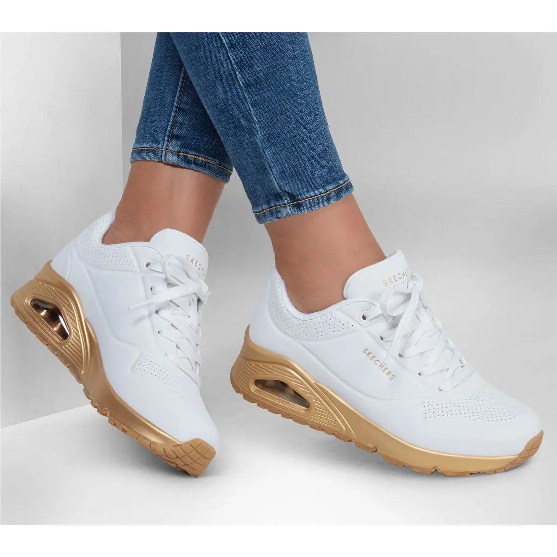 Skechers shoes - Uno - Gold Soul - Uno Gold Soul - 155592 - White/Gold 0