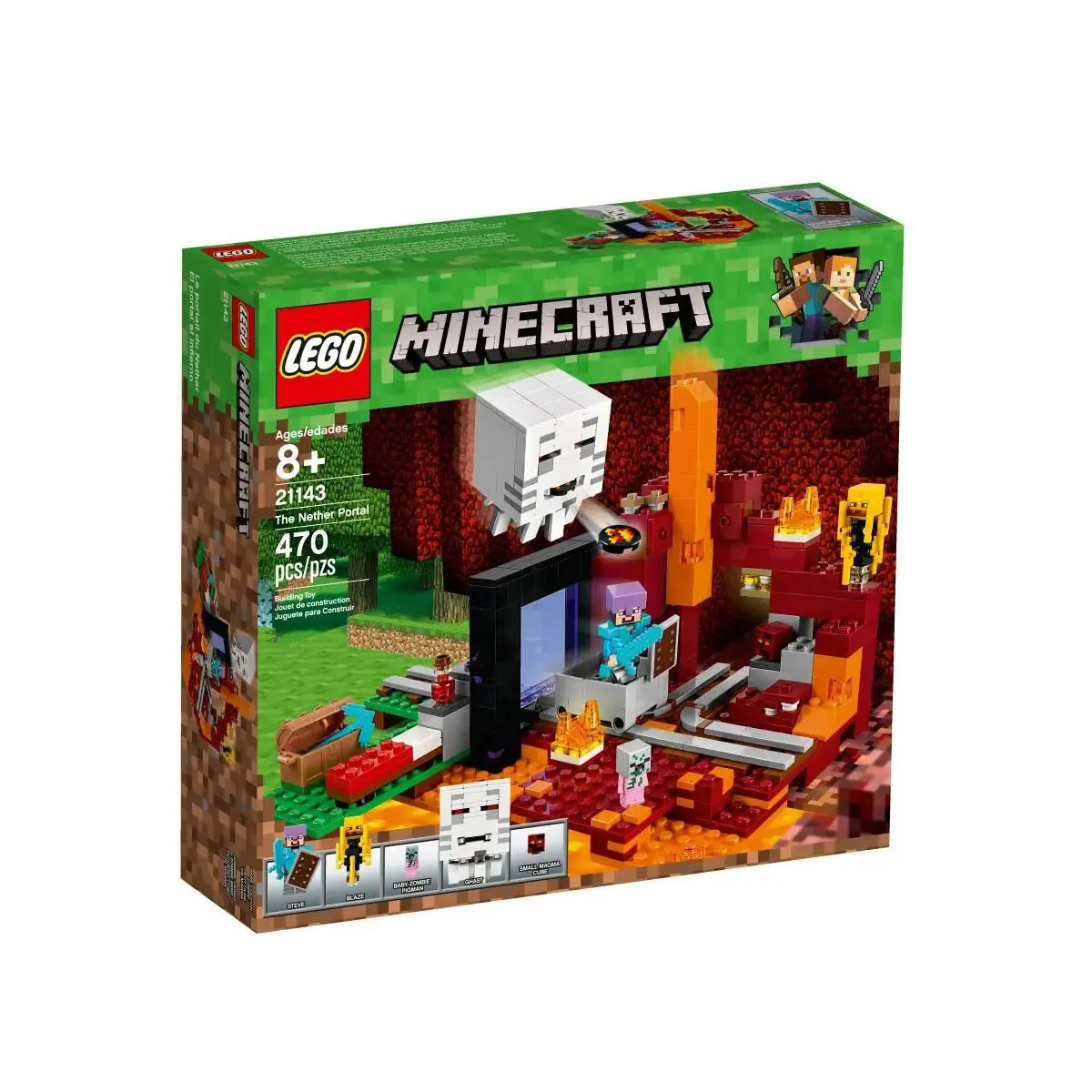 Lego The Nether Portal 21143 Minecraft Minifigure Building Set