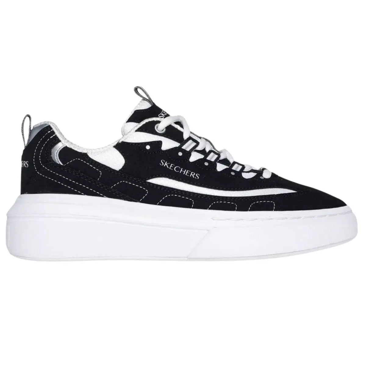 Skechers Women`s 185069 Cordova Classic-solid Score Black White Casual Shoes - Black / White