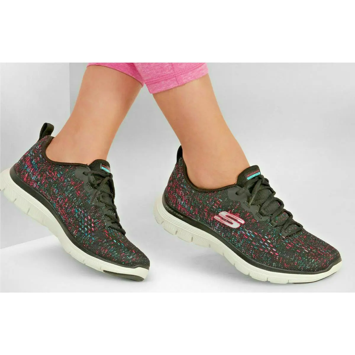 Skechers shoes - Skech-Air - Black-Blue-Pink 2