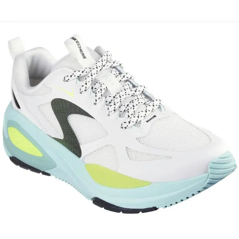 Man Skechers Octus Ovek Sporty Style Ruining Sneaker Shoe 232735 White Aqua - White Aqua