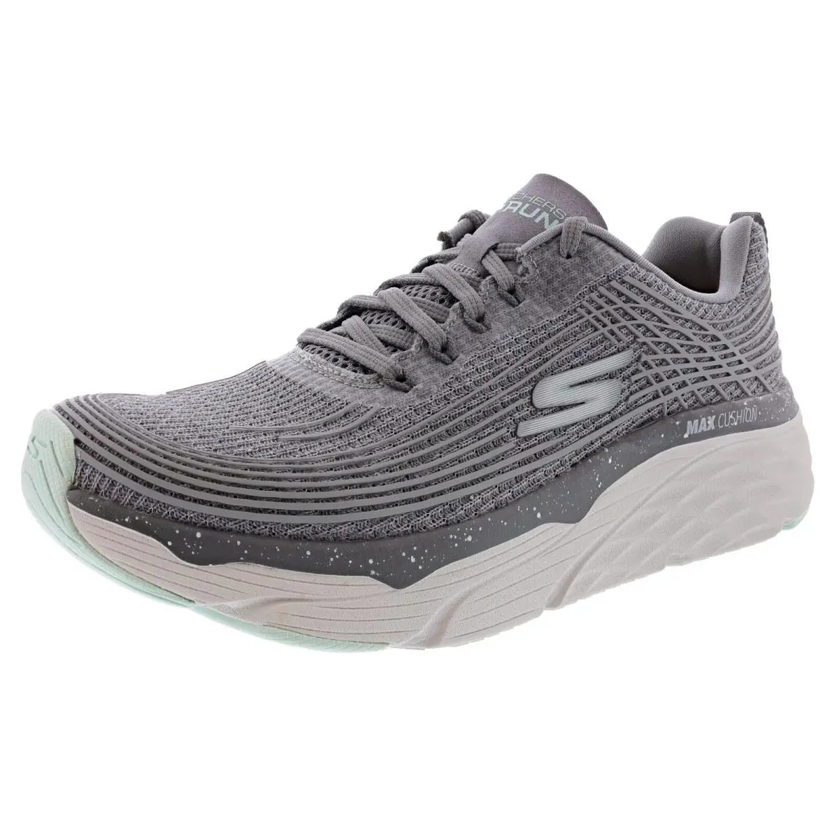 Skechers Women`s Max Cushioning Elite-your Planet 128535 Running Shoes - GREY / AQUA