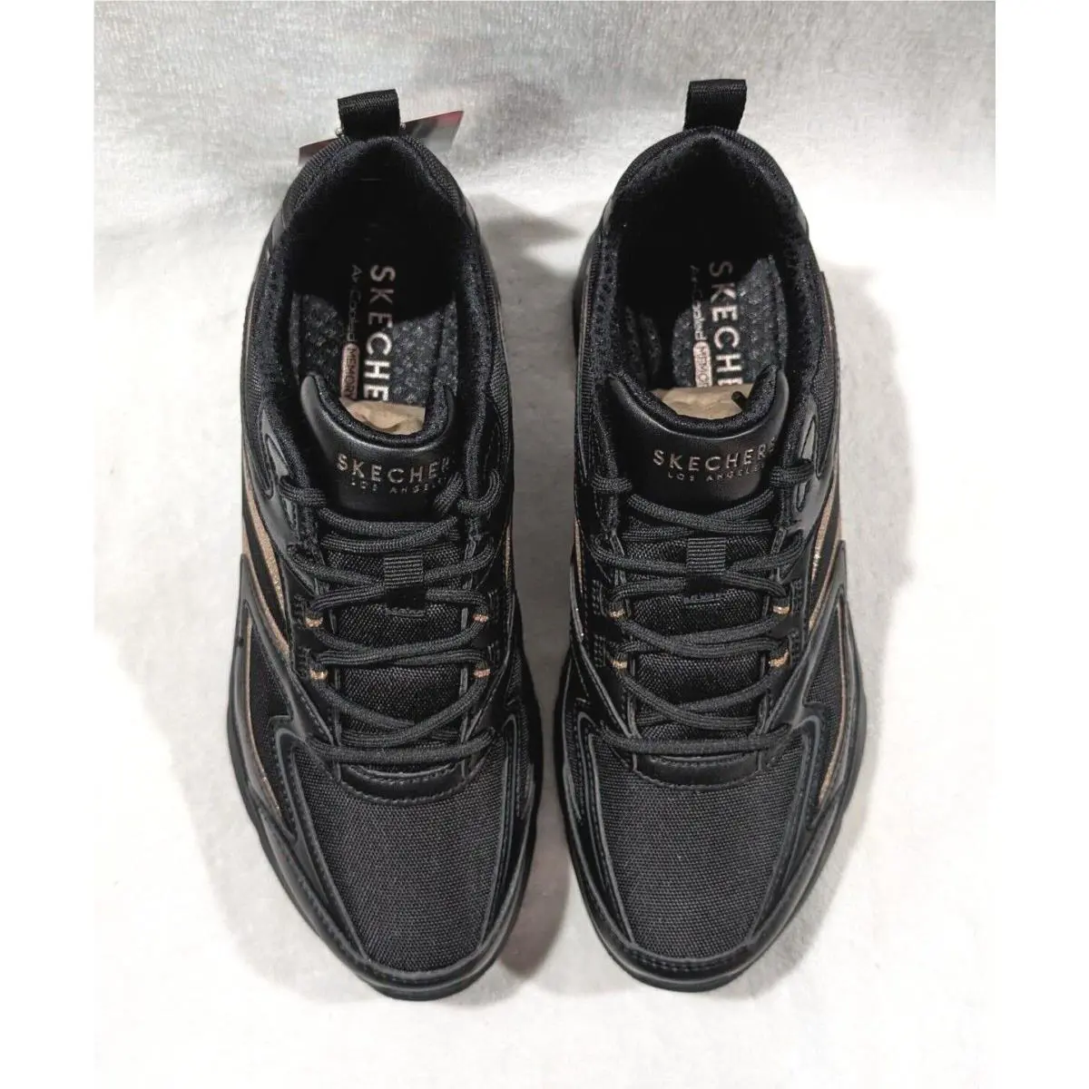 Skechers shoes - Skechers Street Tres Air Uno Shimm Airy - 177422 - Black/Rose Gold 0
