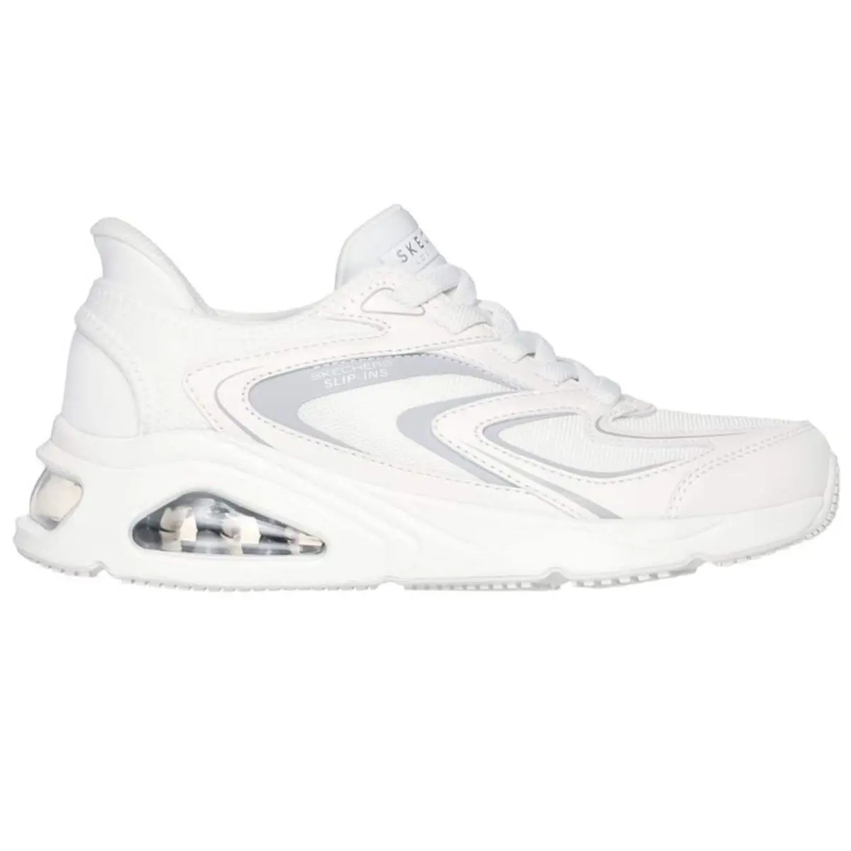 Skechers Women`s 177408 Tres-air Uno-ez-glide White Slip-ins Casual Shoes - White