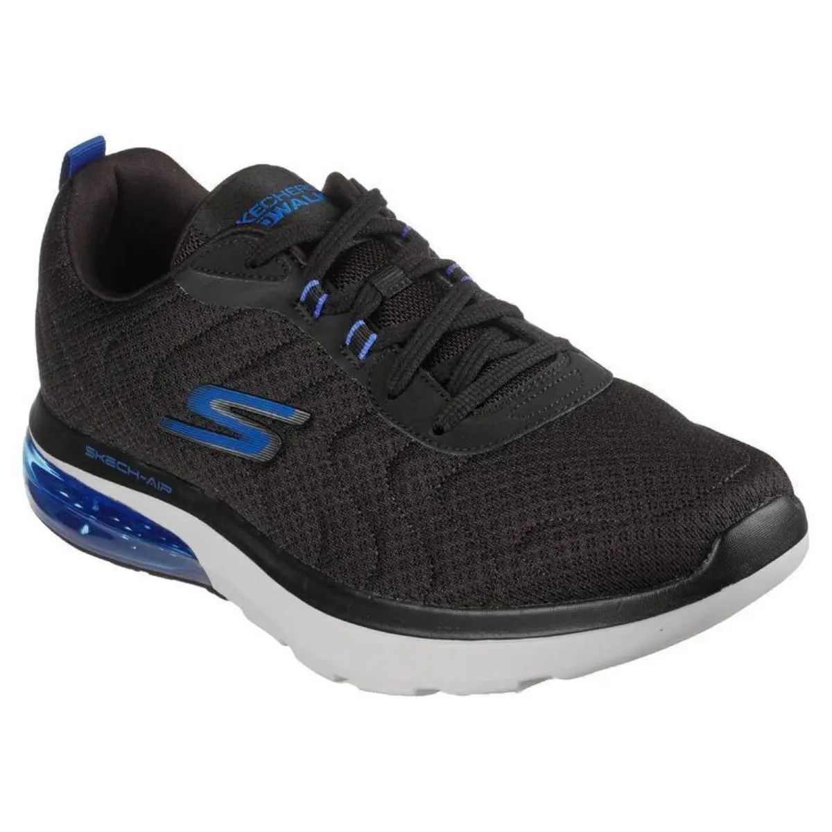Man Skechers Go Walk Air 2.0 Trainers Lace Up Shoe 216154 Black Blue