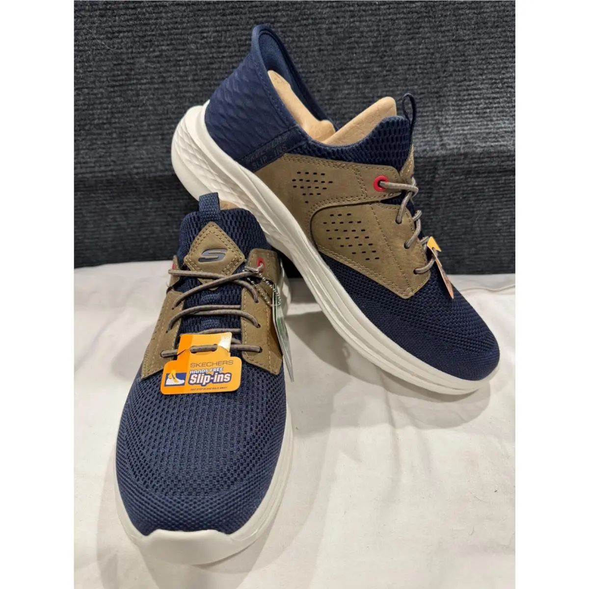 Skechers shoes - Hands Free Slip-ins - Hands Free - Blue/Tan, /Size: Multicolor/9