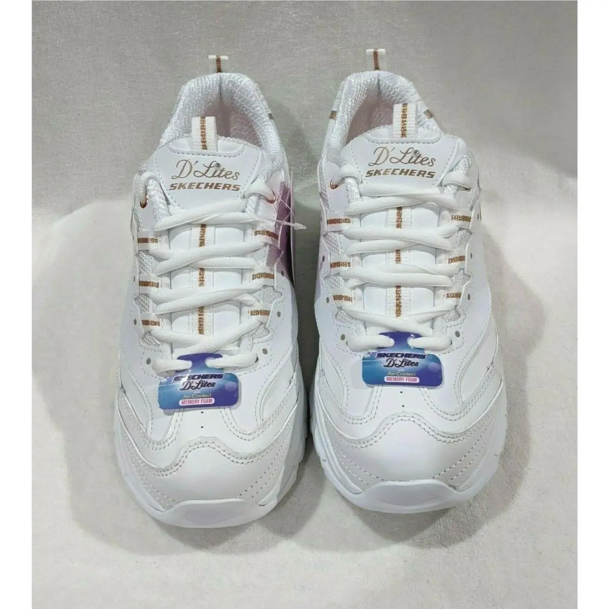 Skechers shoes - Skechers D`Lites Fresh Start - Fresh Start - 11931EW/WTRG - White/Rose Gold 10