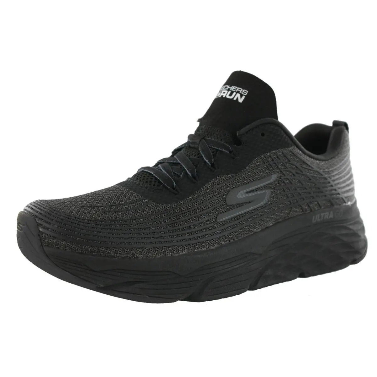 Skechers Men`s Max Cushioning Elite 54430BBK Lace-up Running Shoes - BLACK BLACK