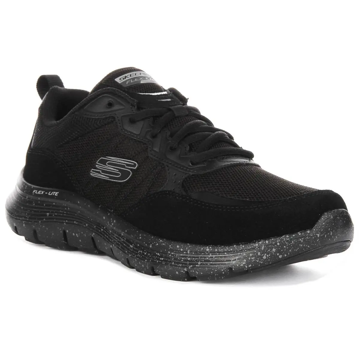 Skechers Flex Advantage 5.0 Flexible Sporty Vegan Mens Trainer Black US 8 - 13 - BLACK BLACK