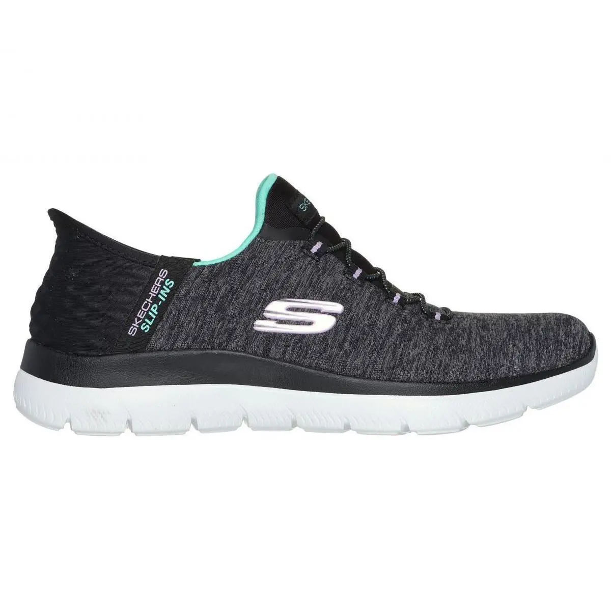 Skechers shoes - SKECHERS Slip-ins Summits Dazzling Haze - Black/Turquoise 1