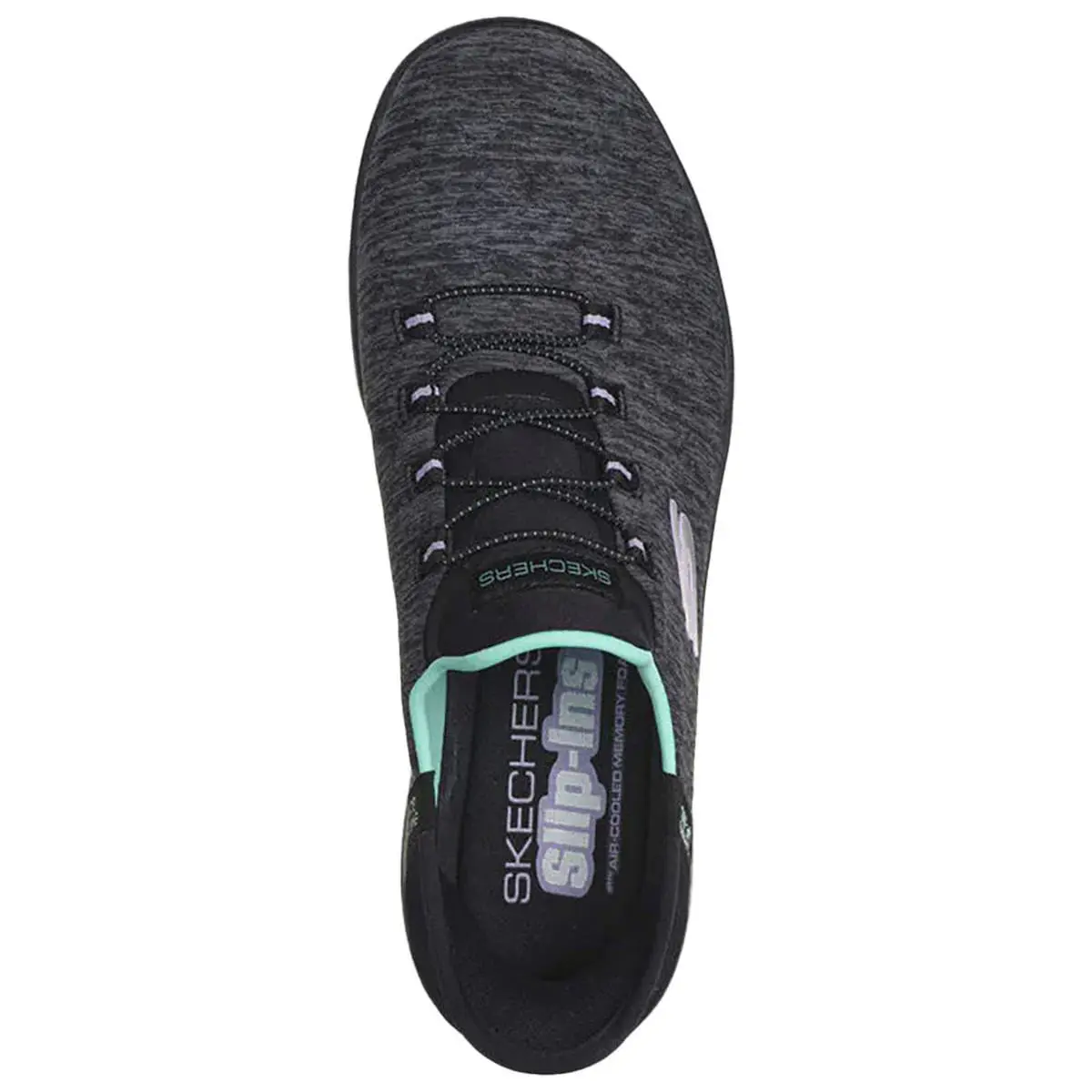 Skechers shoes - SKECHERS Slip-ins Summits Dazzling Haze - Black/Turquoise 2