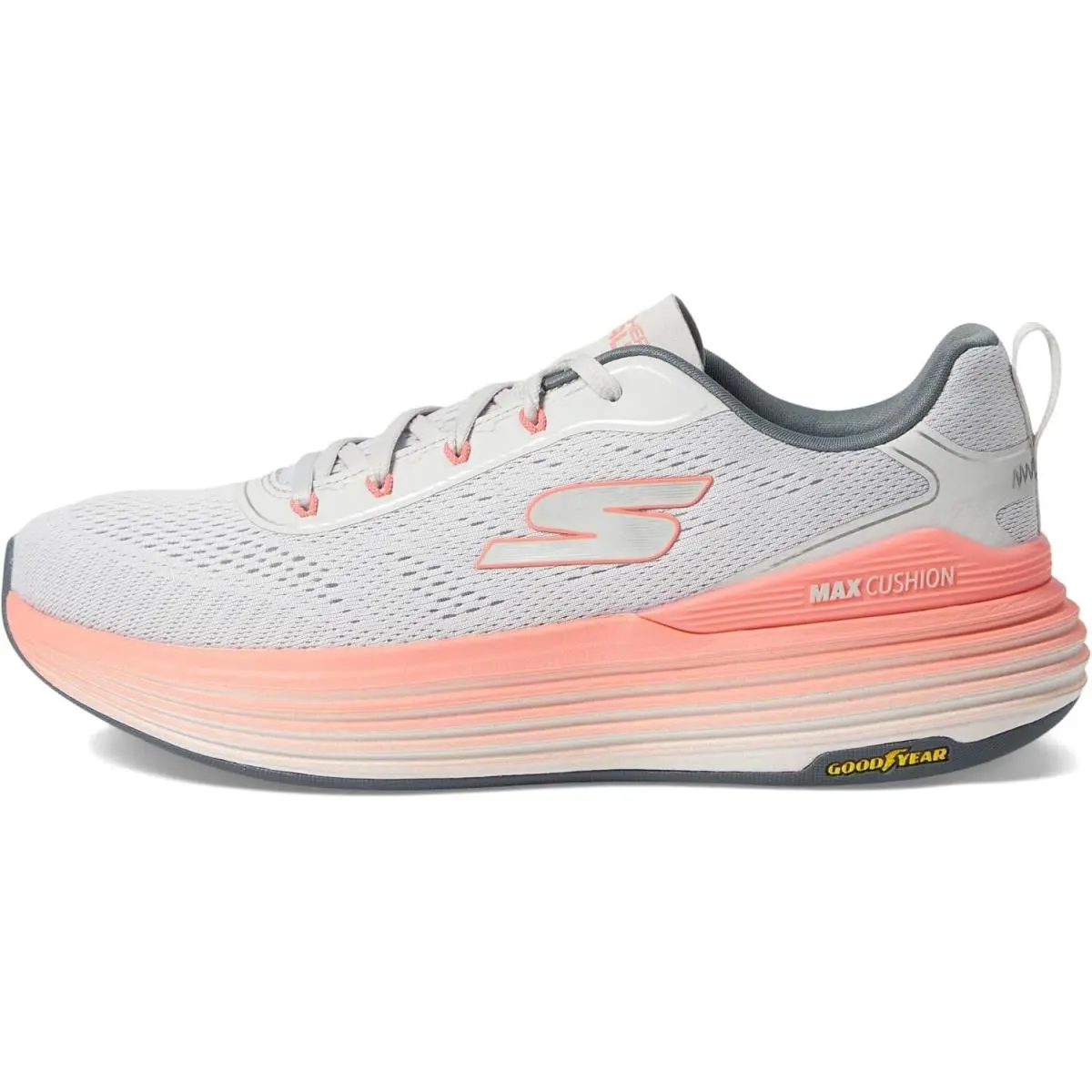 Skechers Womens Max Suspension Hight Road Athletic Shoes Casual Sneakers Grey - Grey/Pink