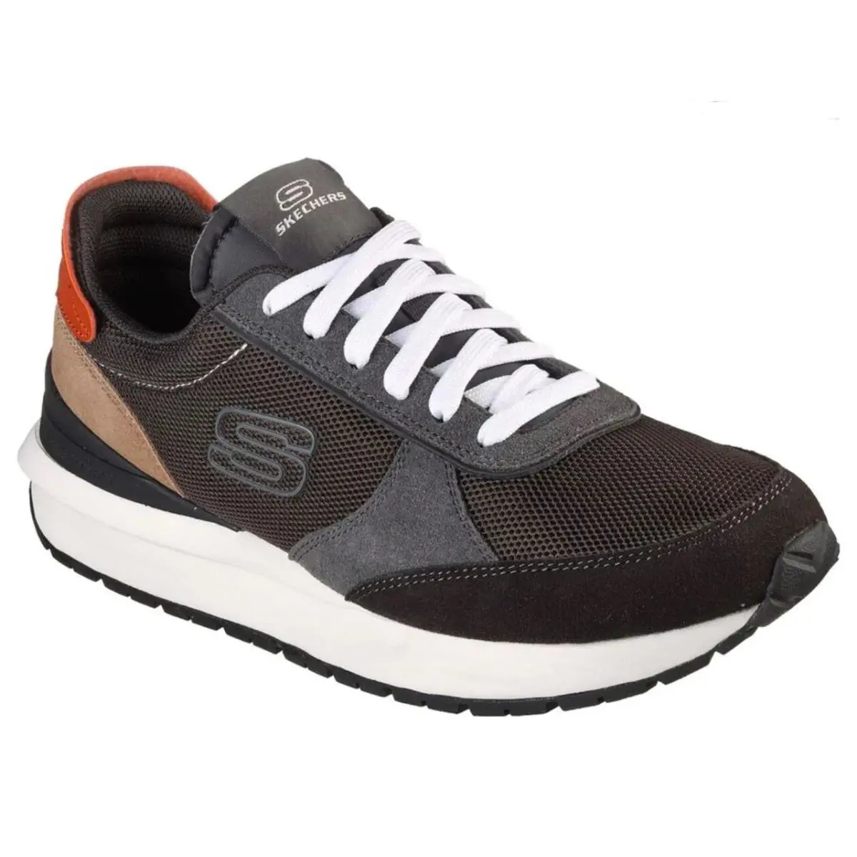 Men`s Skechers Sunny Dale Miyoto Casual Shoes 210437 /ccbk Multi Sizes Charcoal - Charcoal/Black