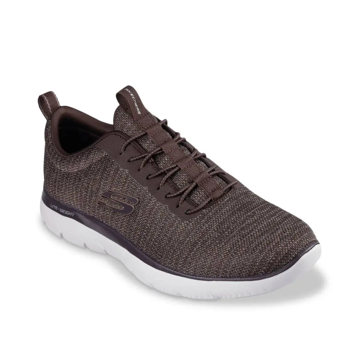 Man`s Walking Shoes Skechers Summits Sorenz Sneaker - Dark Brown