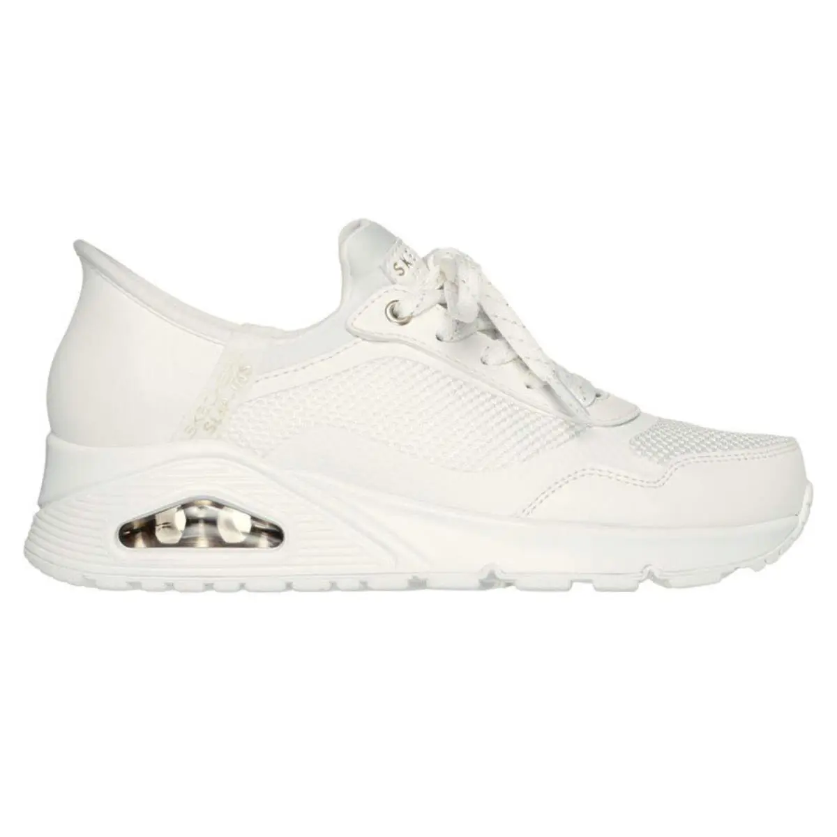Skechers Women`s 177111 Uno Slip-in Air White Casual Shoes - White