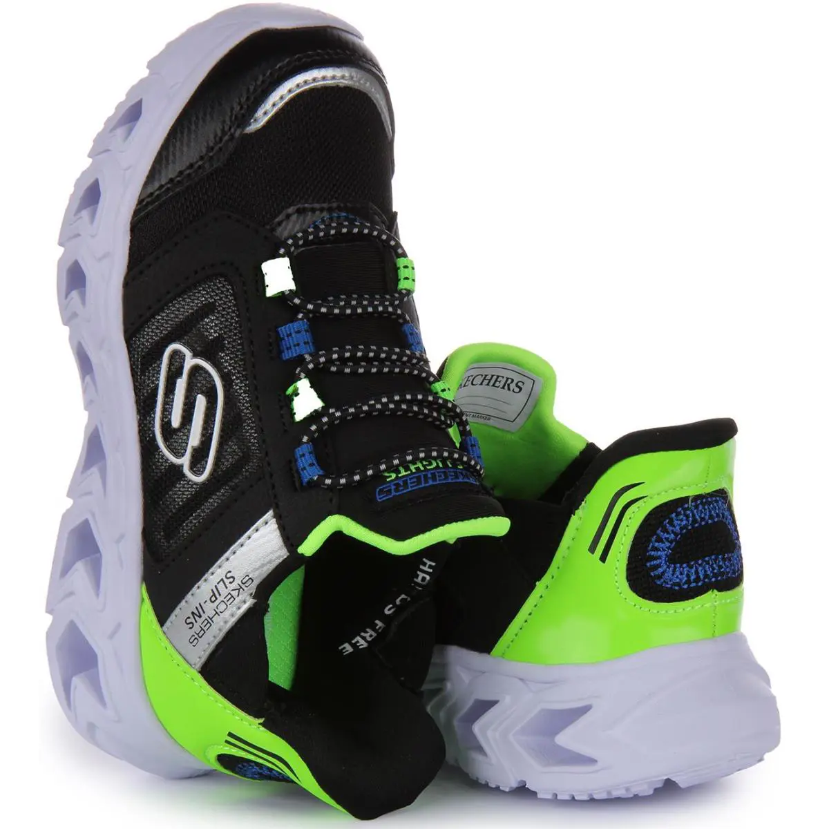 Skechers shoes - BLACK GREEN 2