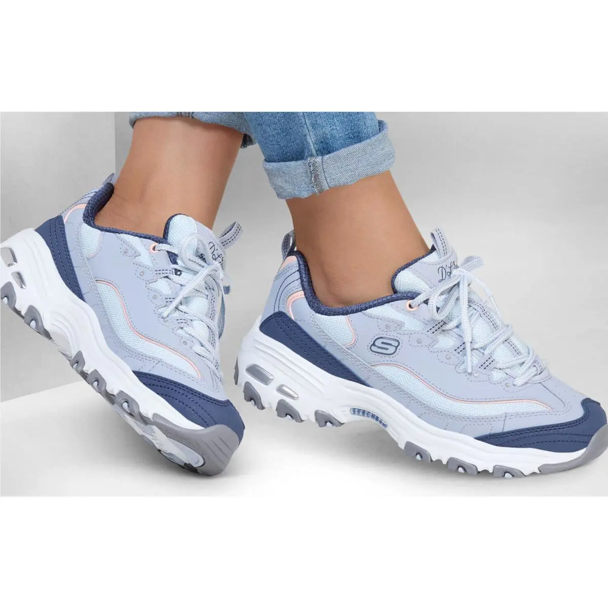 Skechers shoes - SKECHERS D`Lites - Light Blue Multi 3