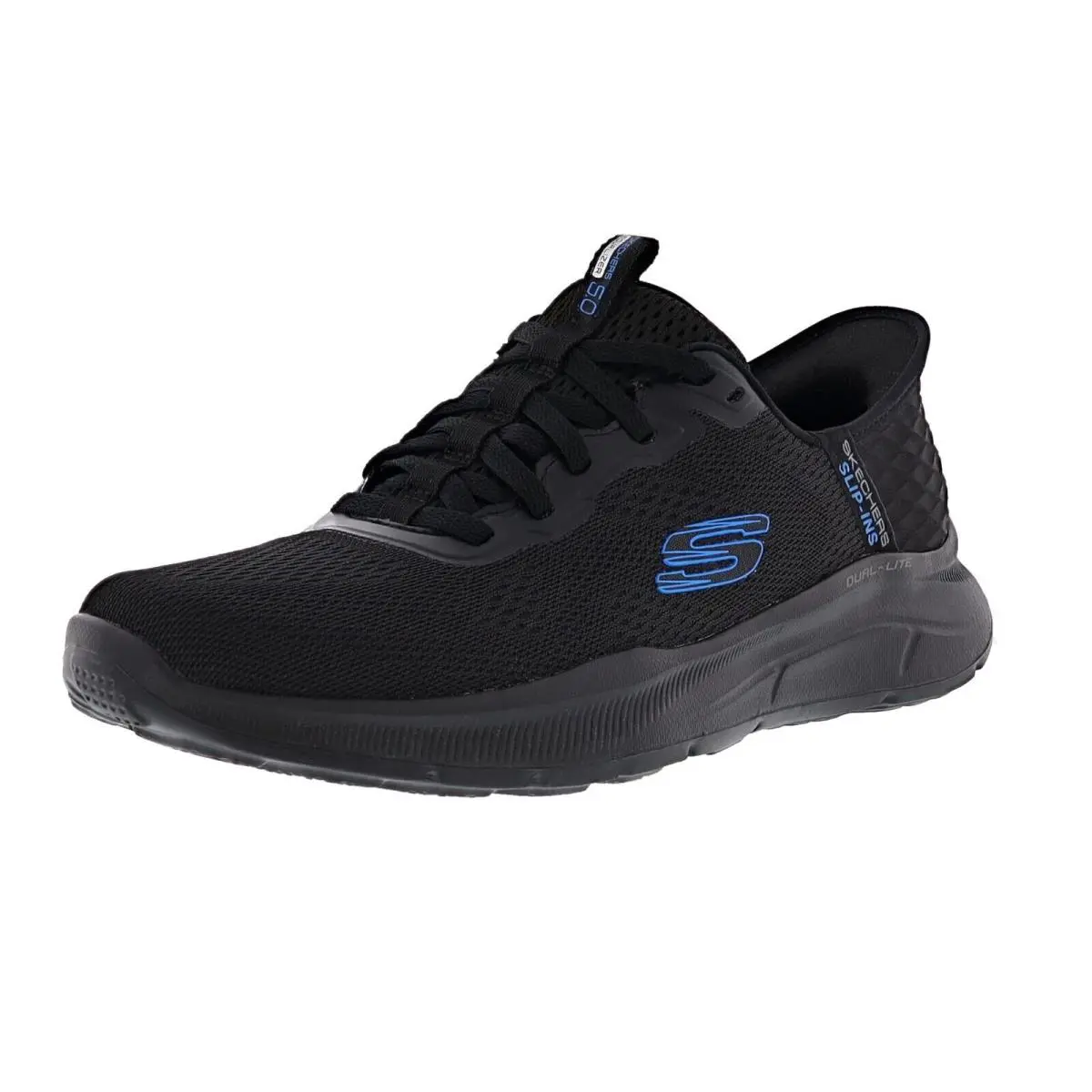 Skechers Men`s Slip-ins Rf: Equalizer 5.0- Standpoint 232460/BKBL Walking Shoes - BLACK / BLUE