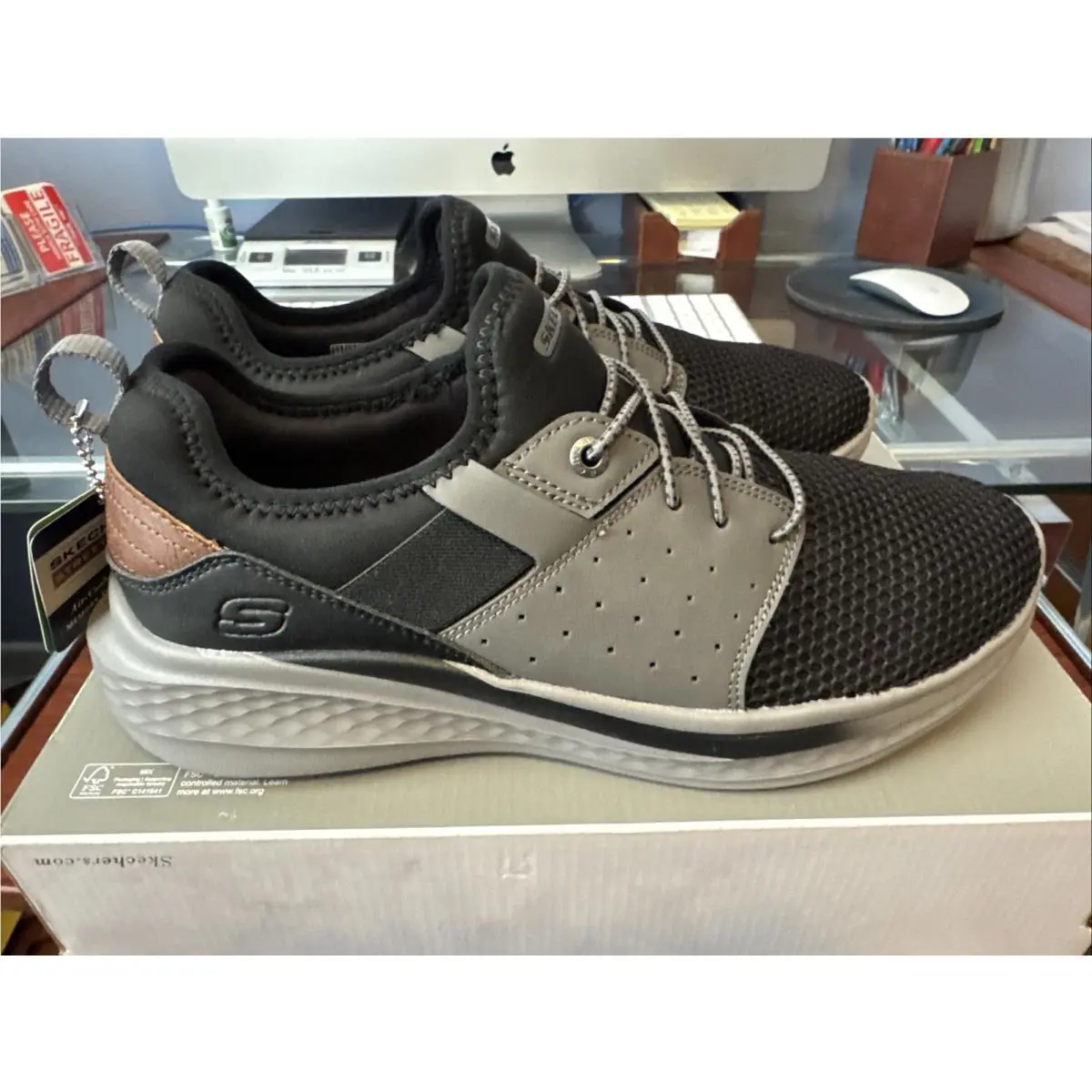 Skechers shoes - Skechers Slade-Raymar - 210809-BKGY - Black Grey Mesh 11