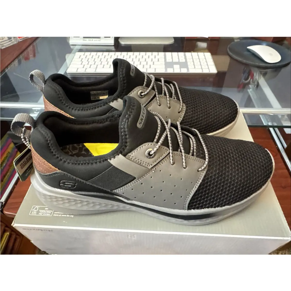 Skechers shoes - Skechers Slade-Raymar - 210809-BKGY - Black Grey Mesh 13