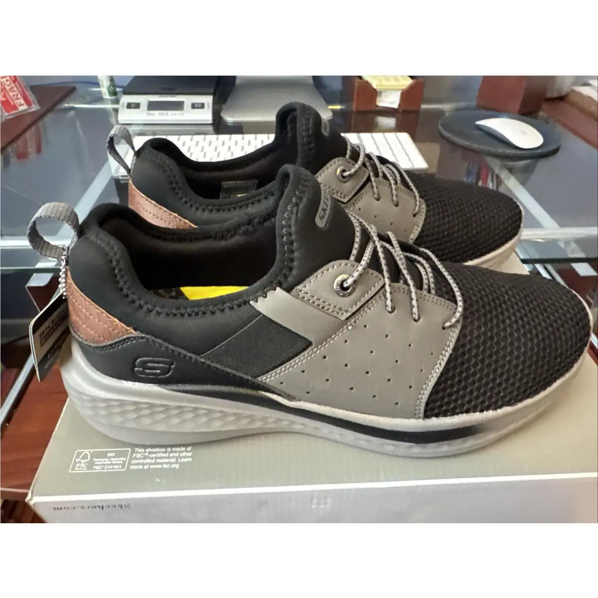 Skechers shoes - Skechers Slade-Raymar - 210809-BKGY - Black Grey Mesh 3