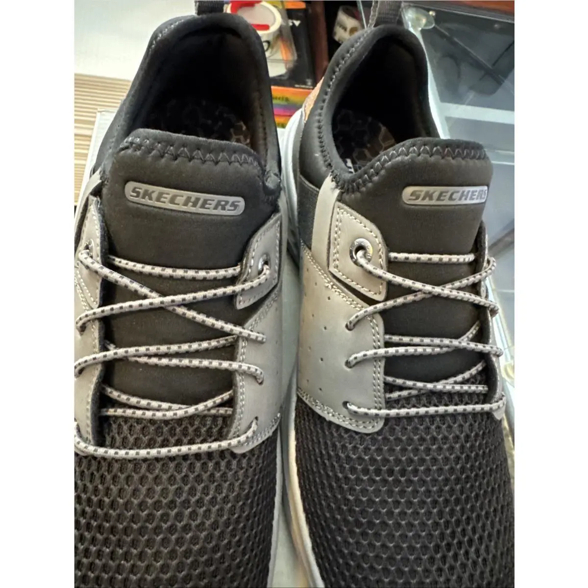 Skechers shoes - Skechers Slade-Raymar - 210809-BKGY - Black Grey Mesh 6