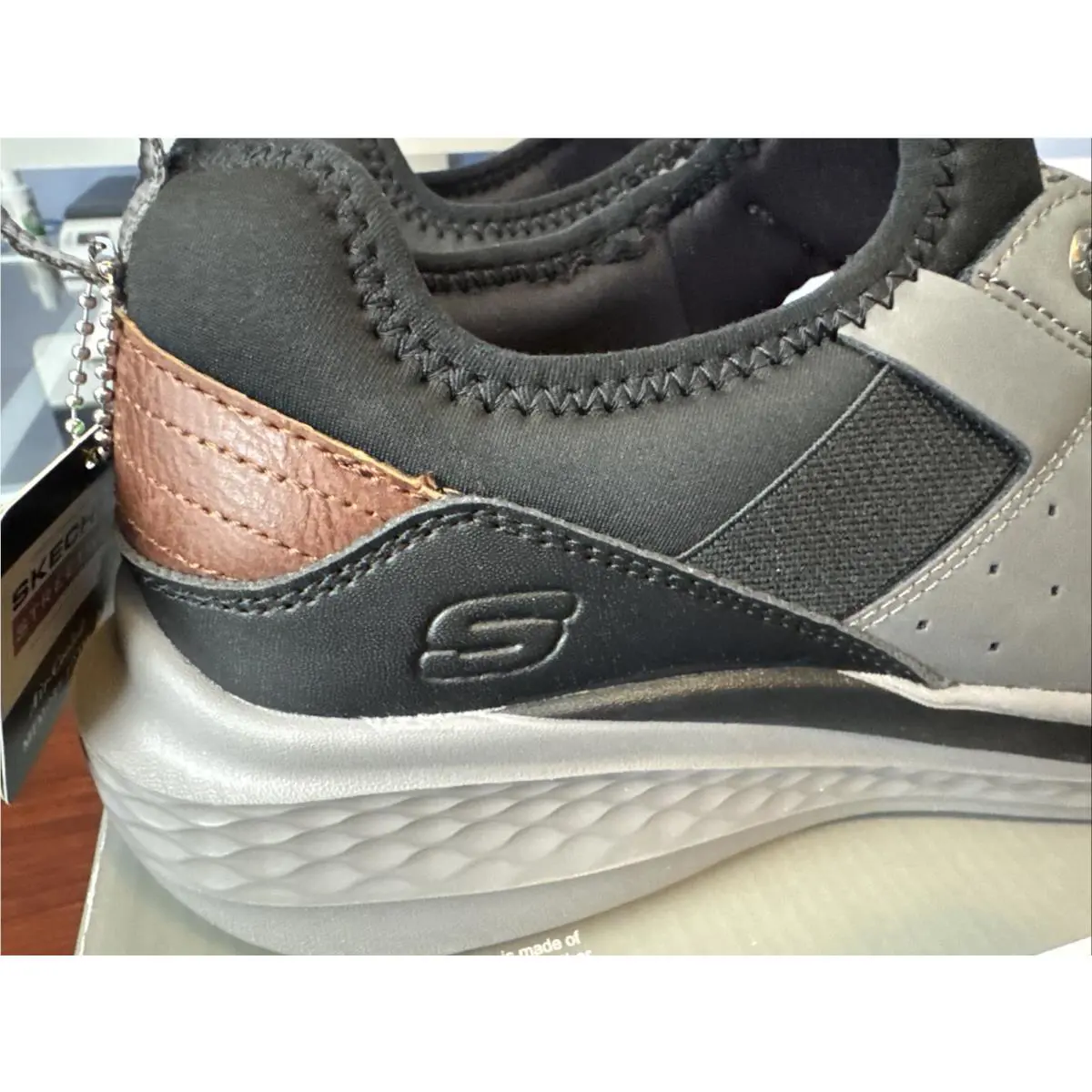 Skechers shoes - Skechers Slade-Raymar - 210809-BKGY - Black Grey Mesh 21