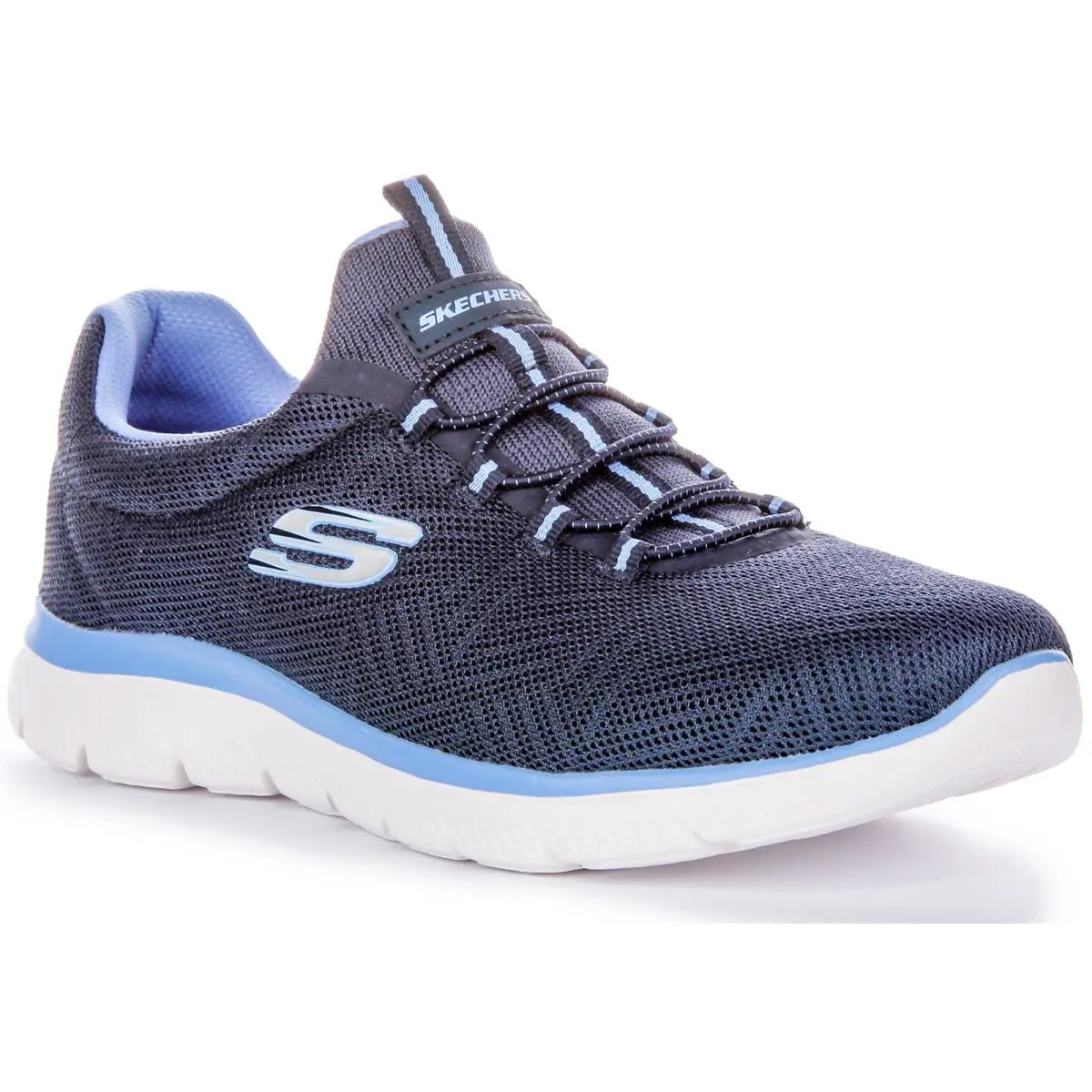 Skechers Summits Artist Stretch Vegan Womens Sneakers Navy Pink US 8 - 11 - NAVY BLUE
