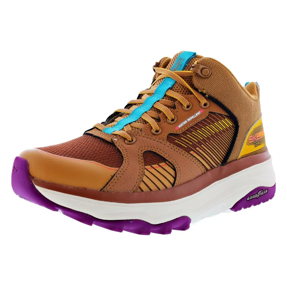 Skechers Women`s Max Cushioning Trail 128215 Water Repellent Trail Running Shoes - TAN