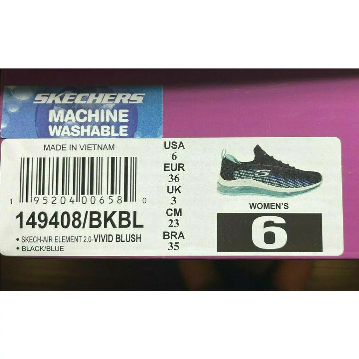 Skechers shoes - Vivid Blush - Vivid Blush - Skech Air - BLACK-BLUE 7