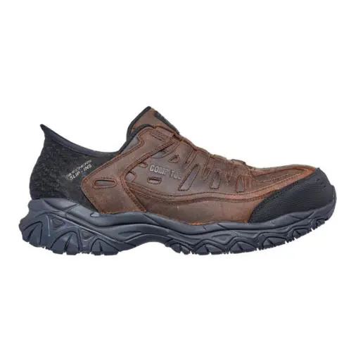 Skechers Men`s Composite Toe EH 200234 Cdb Slip - Brown