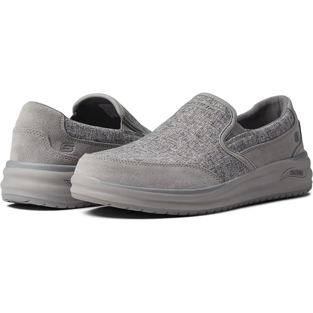 Men`s Skechers Arch Fit: Melo Ranston Loafer Shoes 204601 /gry Multi Sizes Gray - Khaki