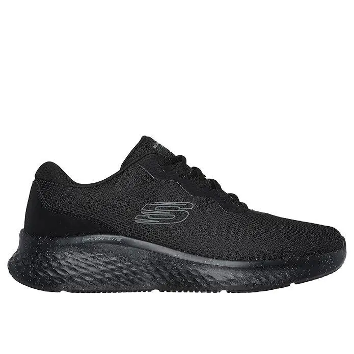 Skechers Black Sport Mens Shoes Comfort Casual Walk Lace Lite Memory Foam 232830