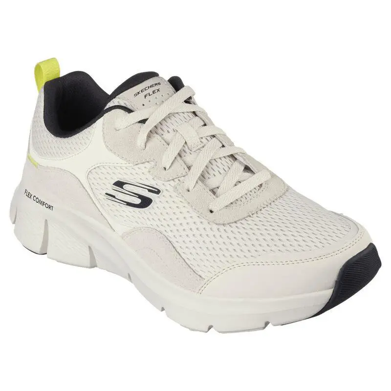 Man Skechers Flex Comfort Drinn Lace-up Shoe 232685 Color Off White 10
