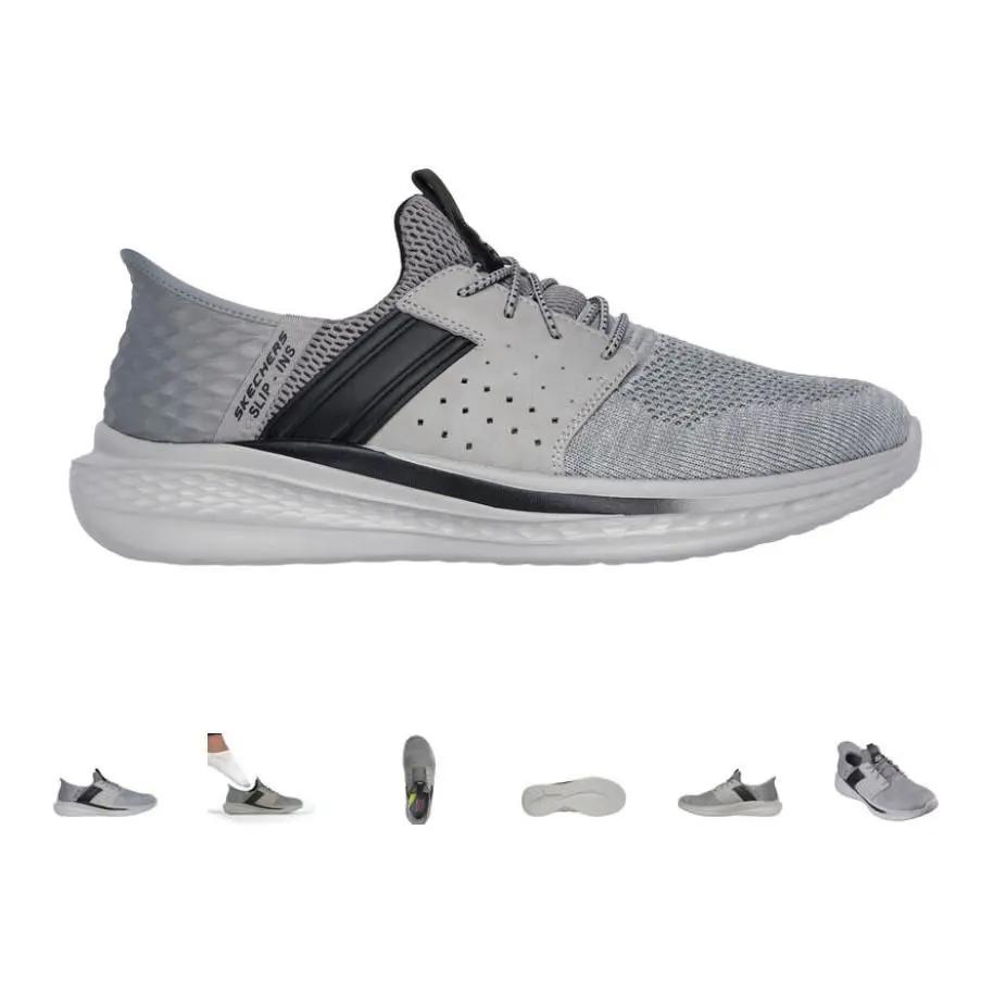 Skechers Slade Ocon Gray Relaxed Fit Sneaker Shoe Men`s Sizes 7-14/NEW - Gray