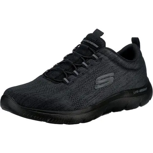 Men`s Skechers Summits Louvin Shoes Wide Width - Black