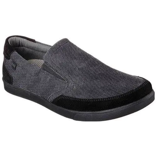 Skechers Mens Cardova Porten Slip ON Shoes Style 64637/BLK - Black