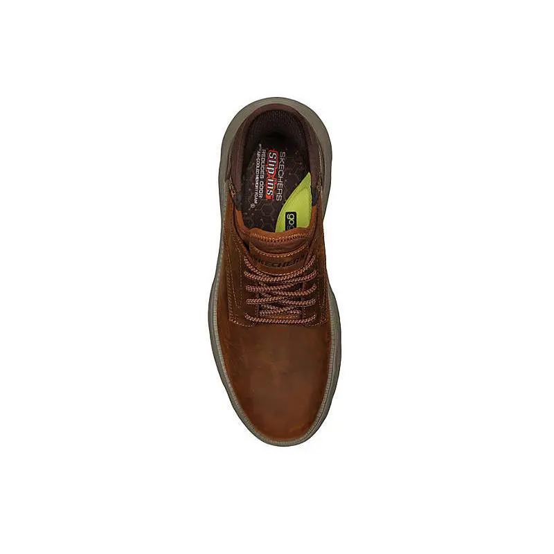 Skechers shoes - skechers garza - garza - Dark Brown Leather 2