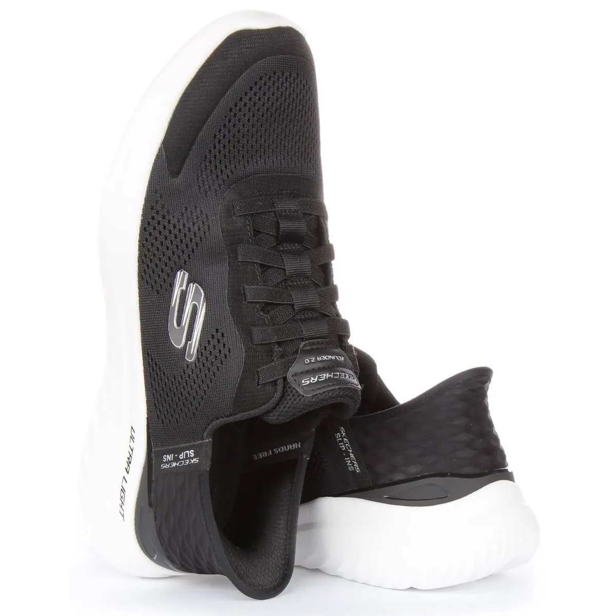 Skechers shoes - BLACK WHITE 2