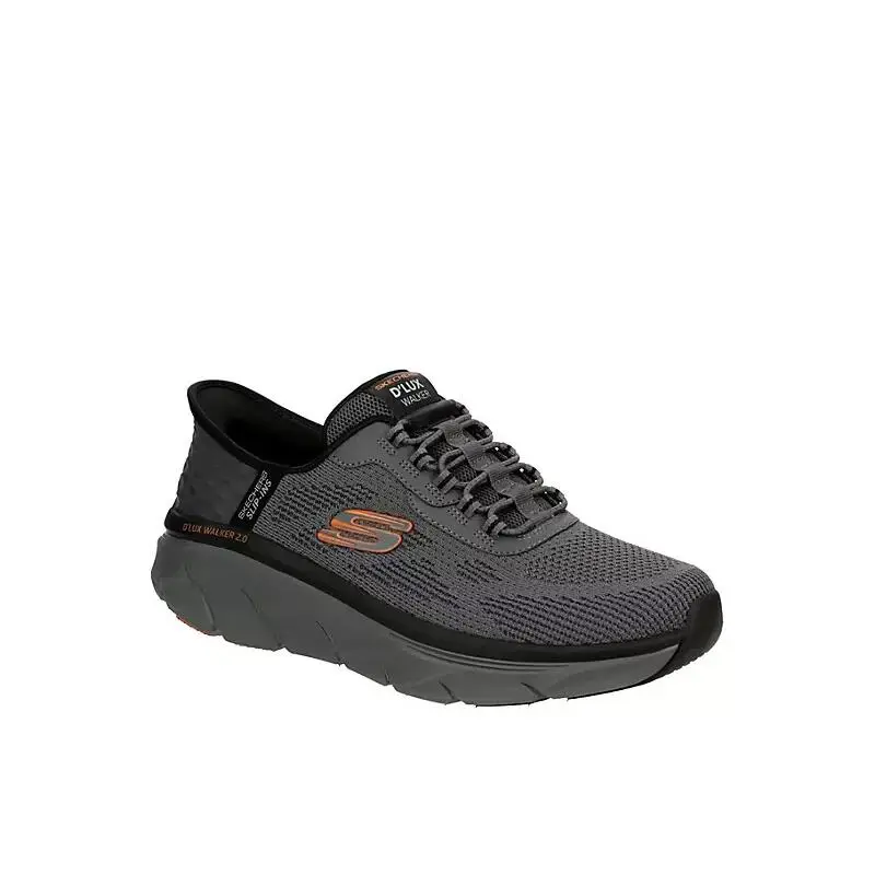 Skechers Mens Slip-ins D`lux Walker Rezinate Regular N Wide Sneaker - Black, Fashion: Black