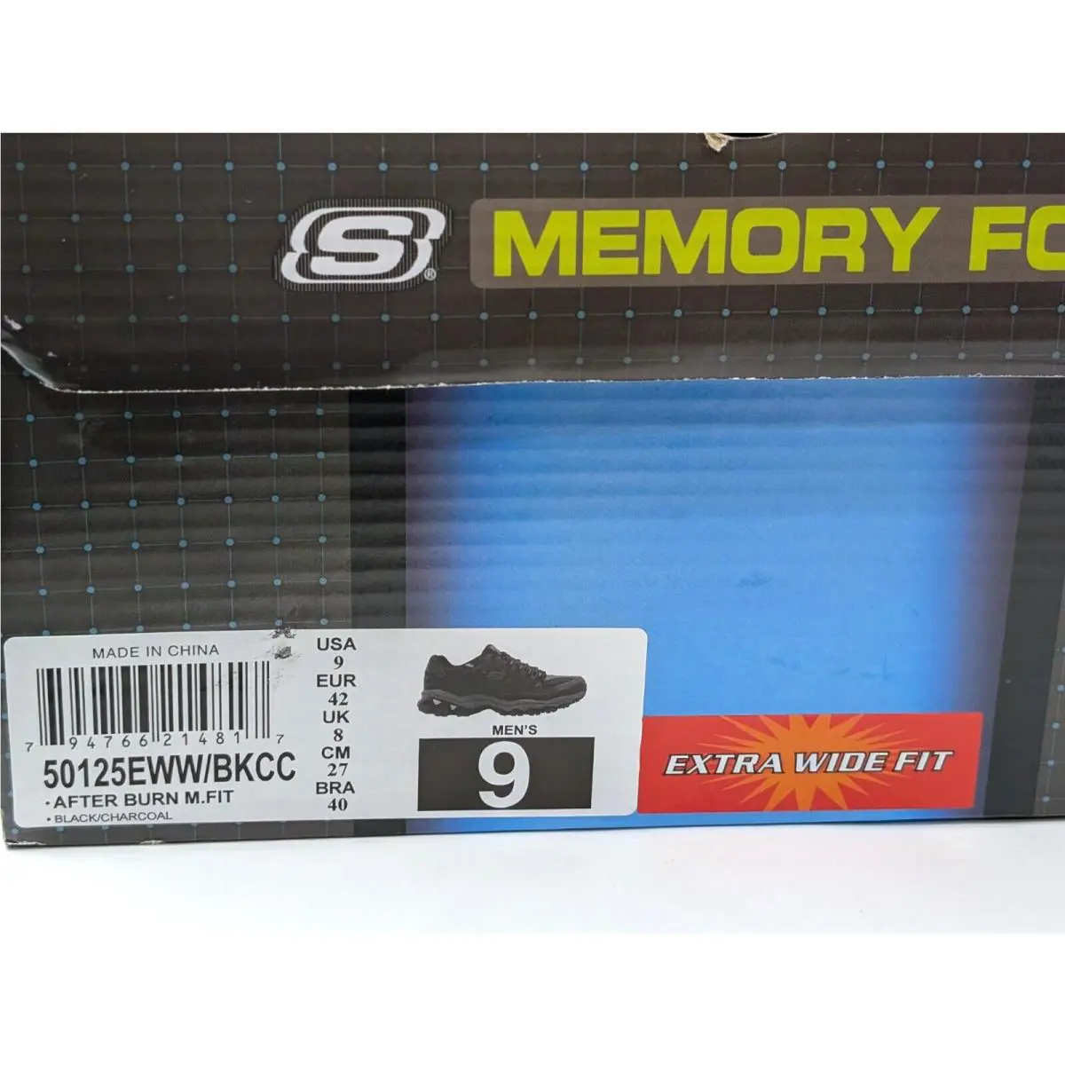 Skechers shoes - Skechers After Burn M.Fit - After Burn - 50125EWW/BKCC 50125 - Black/Charcoal 20