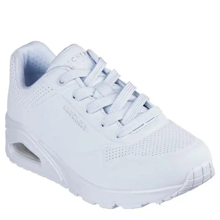 Air Uno Pop of Sunshine Low Top Women`s Casual Fashion Shoes Sneaker Light Blue by Skechers