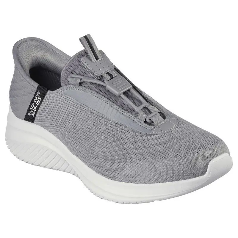 Man Skechers Slip Ins Ultra Flex Finnik Sneaker Shoe 232405 Gray/black